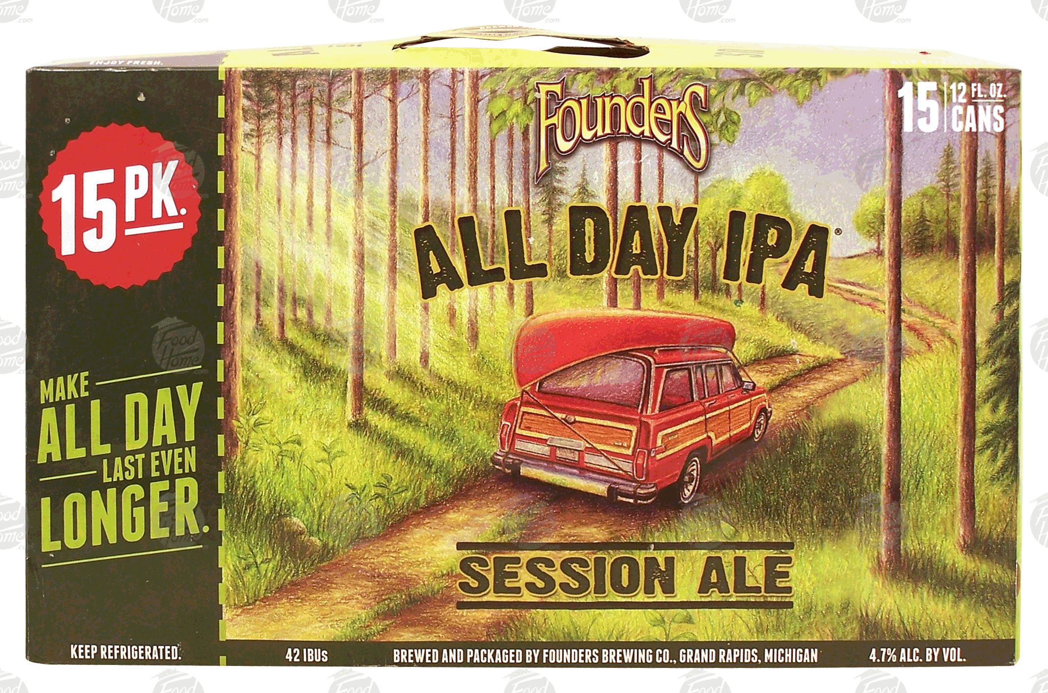 Founders Brewing Co. All Day IPA; session ale, 12-fl. oz. cans, 4.7% alc. by vol. Full-Size Picture